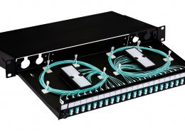 FastFibre 1U 19″ Pre-Loaded Sliding Patch Panel